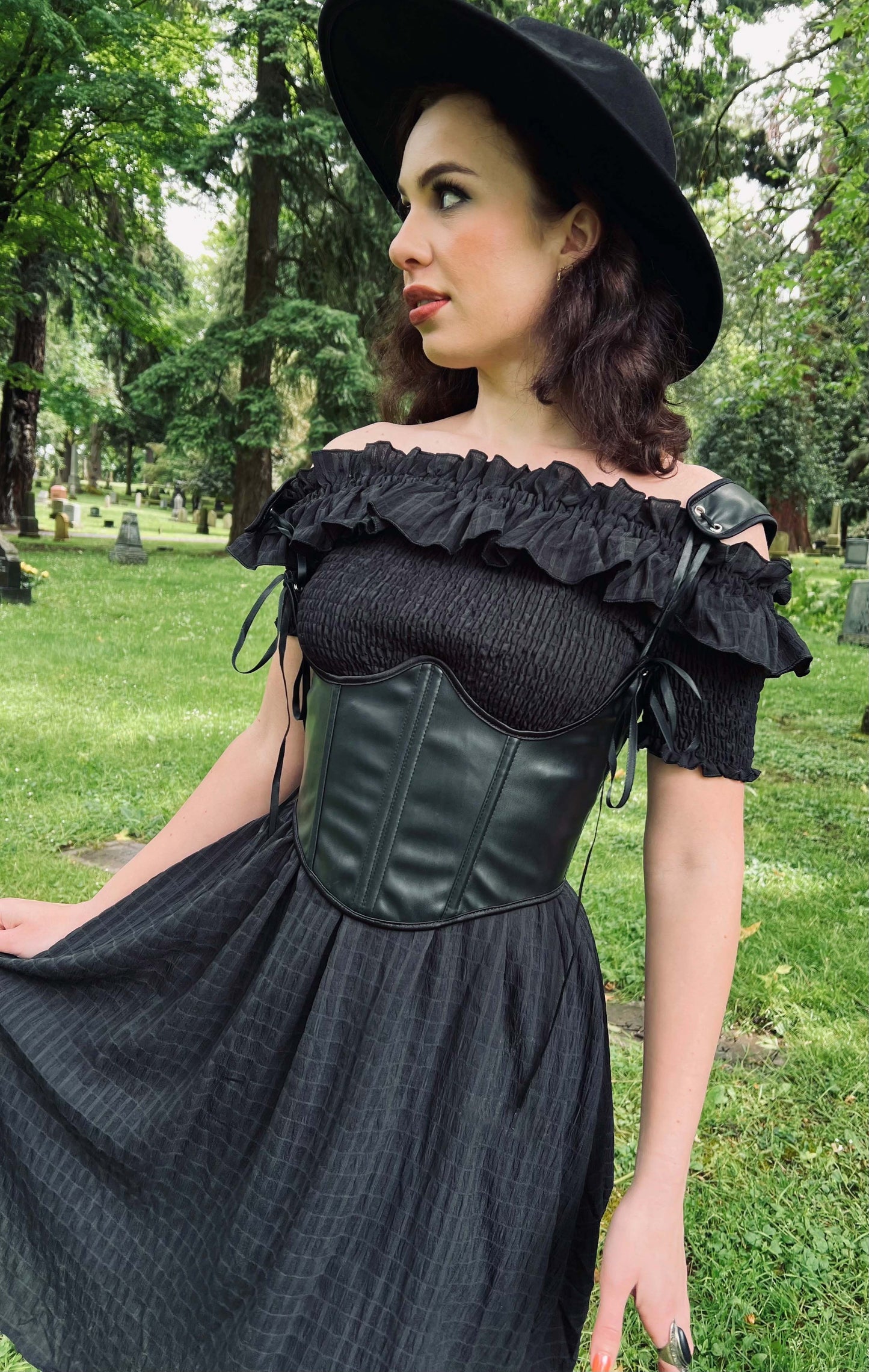Hilda - Dark Plaid Cottage Dress - PRE-ORDER