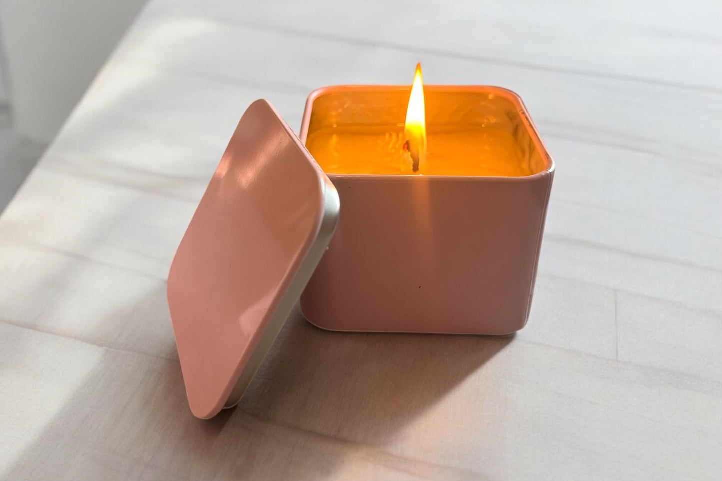 8oz Pink Tin Candles - 3 scents
