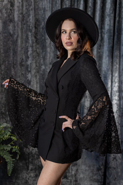 Evangeline - Gothic Blazer Mini Dress  - Pre-Order