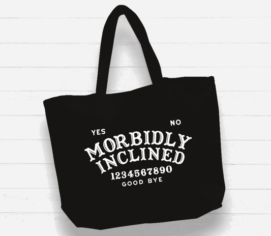 Beach Bag / XL Tote Bag - "morbidly inclined"