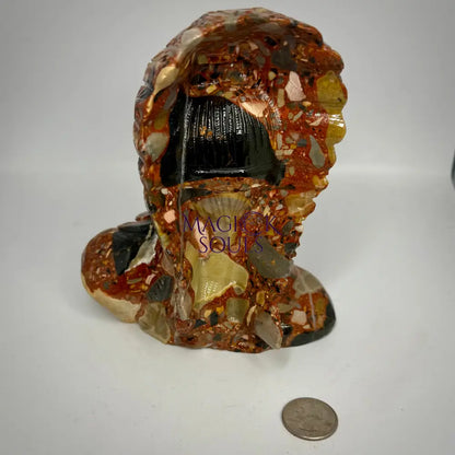 Brecciated Jasper Chief Indian Head Carving