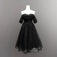 Octavia's Web - Flocked Spider Web Party Dress - READY TO SHIP