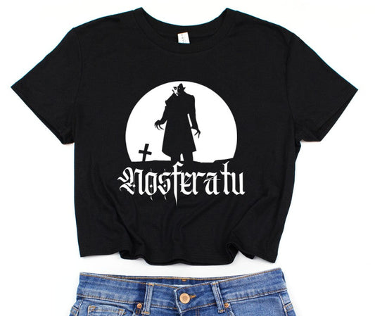 Cropped T-Shirt - Nosferatu Moon