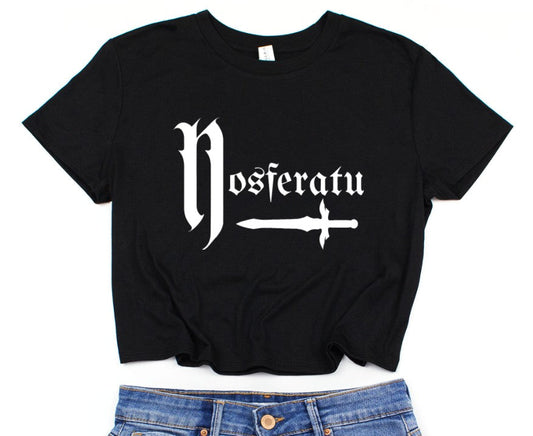 Cropped T-Shirt - Nosferatu Sword