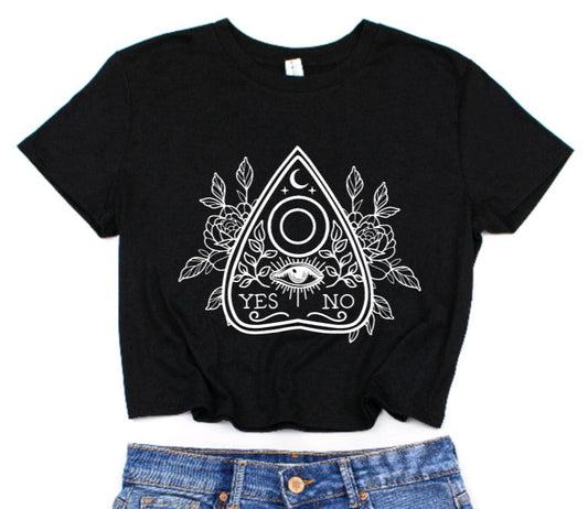 Yes No Planchette Cropped T-Shirt