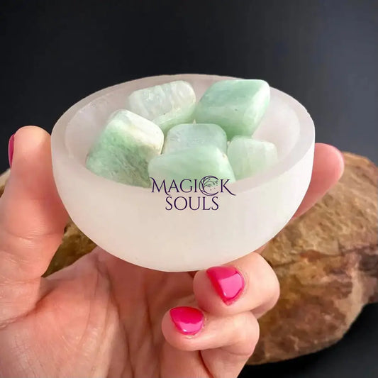 Hand Carved Selenite Crystal Charging Bowl