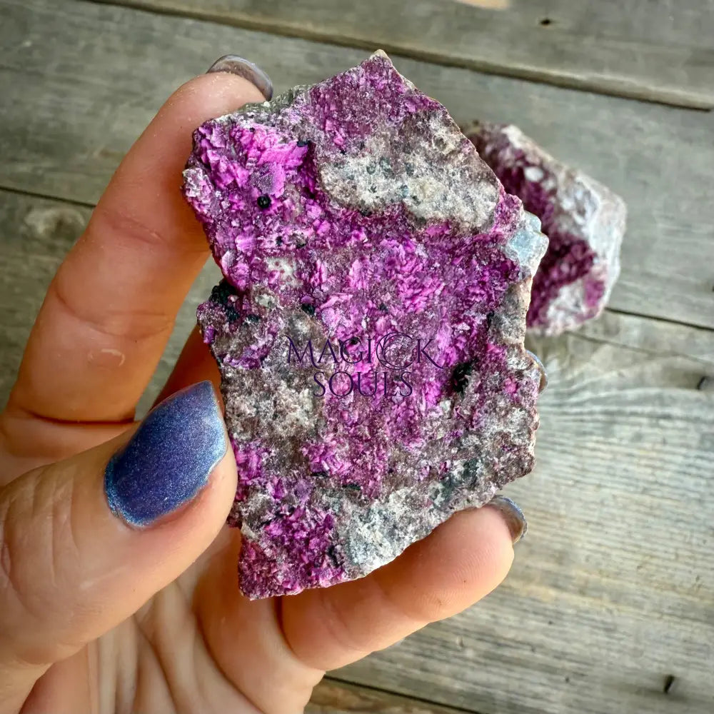 Natural Druzy Cobaltoan Calcite (Salrose) on Dolomite Matrix — Congo