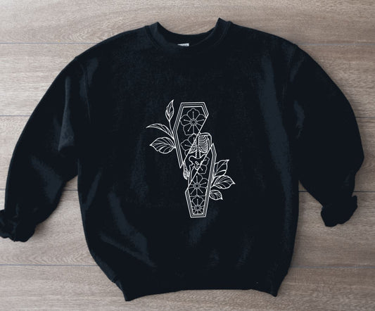 Coffin Skeleton Pullover