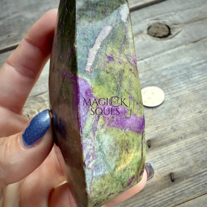 Stichtite with Serpentine Atlantisite Freeform – Barberton, South Africa