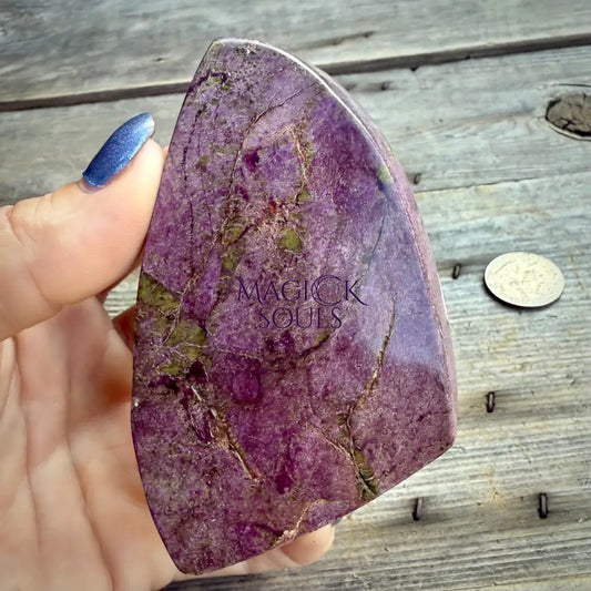 Stichtite with Serpentine Atlantisite Freeform – Barberton, South Africa