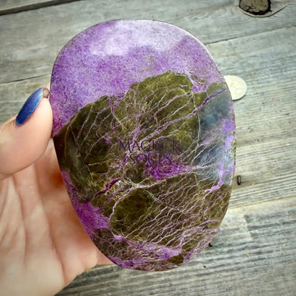 Stichtite with Serpentine Atlantisite Freeform – Barberton, South Africa