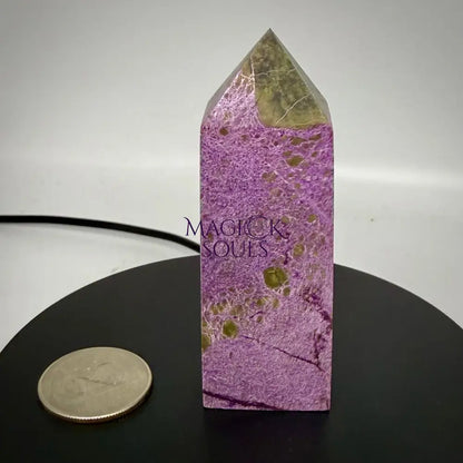 Stichtite with Serpentine Atlantisite Towers – Barberton, South Africa