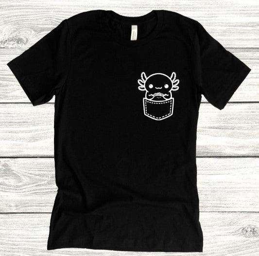 Axolotl Pocket - Available in T-Shirt, Pullover, Hoodie, Tank or Long Sleeve