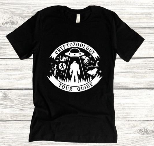 Cryptozoology Tour guide - Available in T-Shirt, Pullover, Hoodie, Tank or Long Sleeve