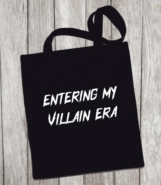 Reusable Grocery Bag/Tote Bag - "entering my villain era"
