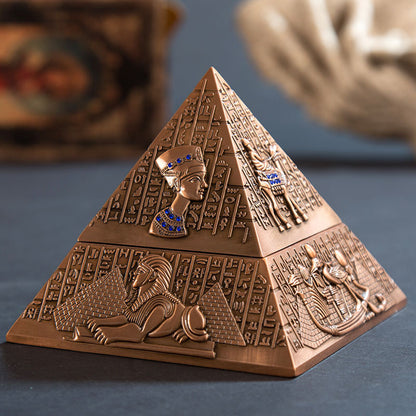 Egyptian Pharaoh Pyramid Hidden Ashtray