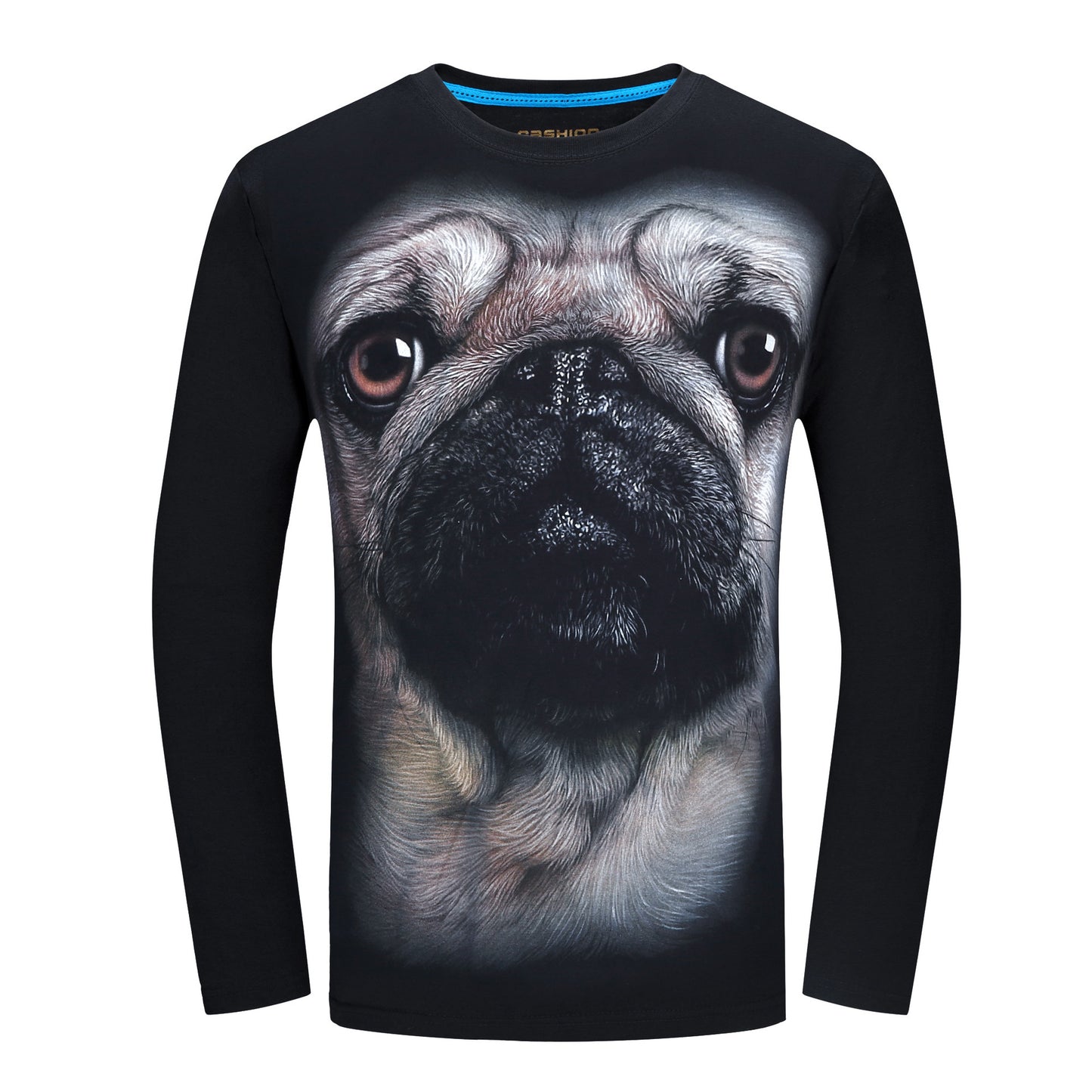 3D Pug Long Sleeve T-shirt