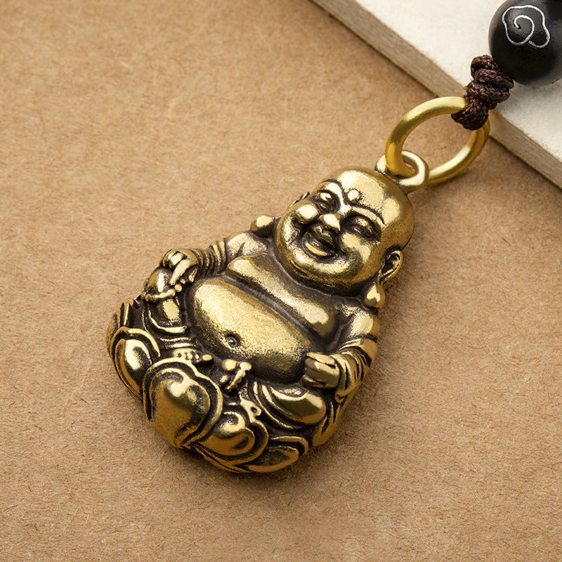 Brass Happy Buddha Pendant