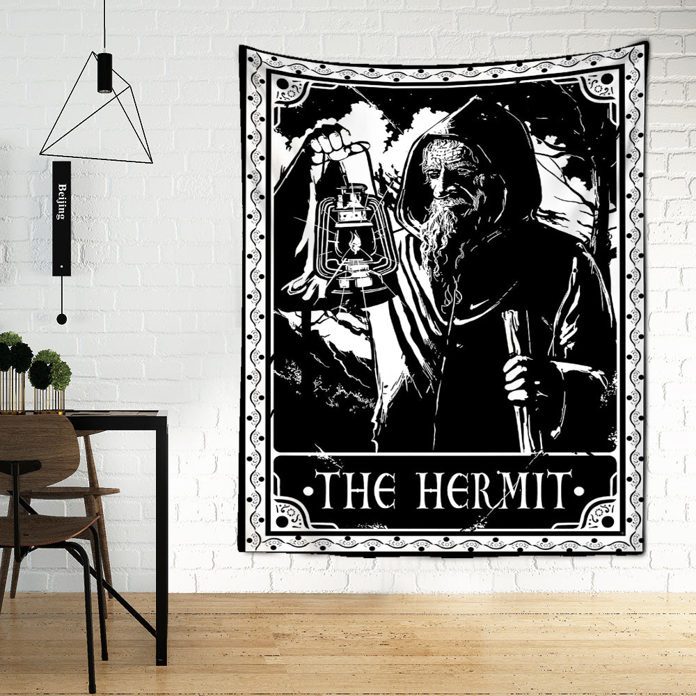 Black Tarot Cards Tapestry Wall Hanging