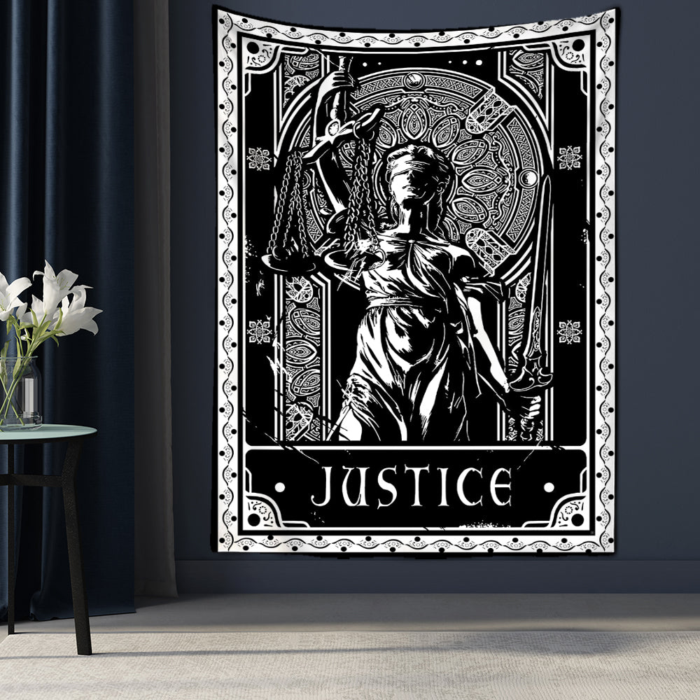 Black Tarot Cards Tapestry Wall Hanging