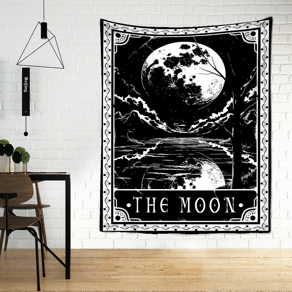 Black Tarot Cards Tapestry Wall Hanging