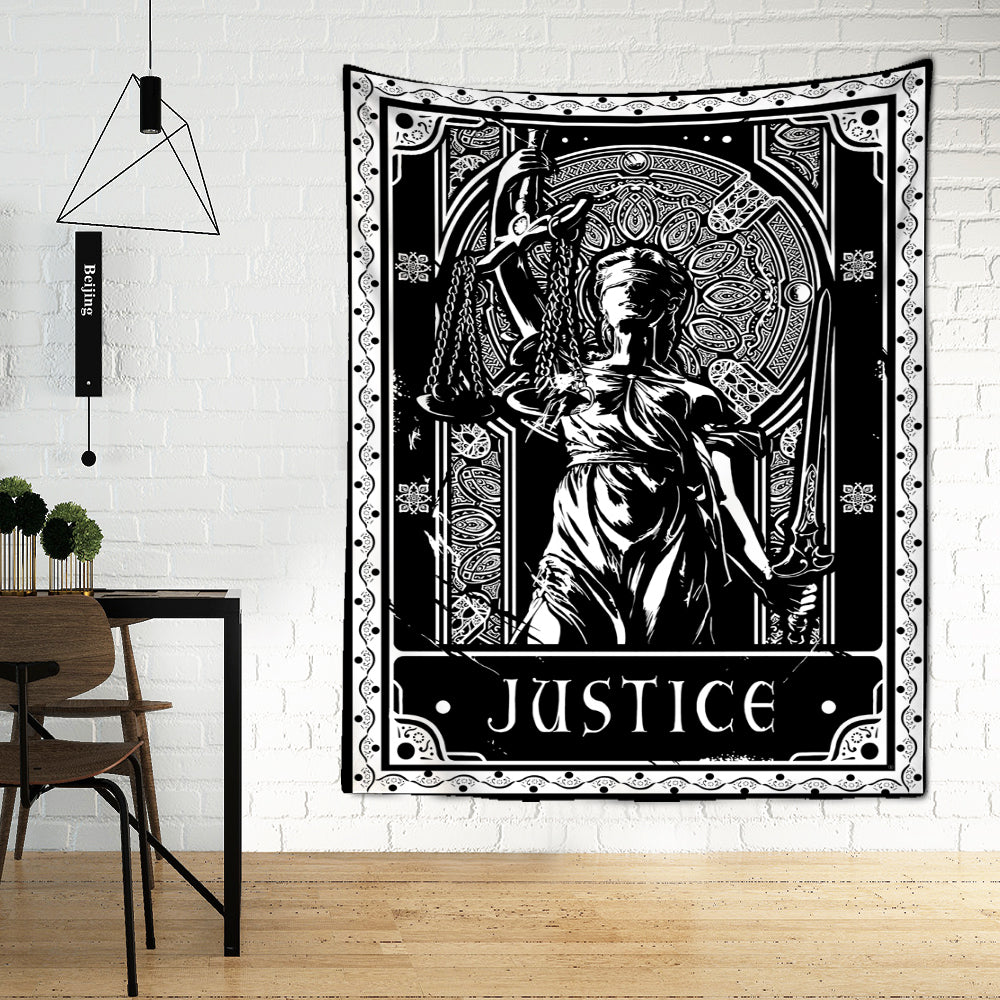 Black Tarot Cards Tapestry Wall Hanging