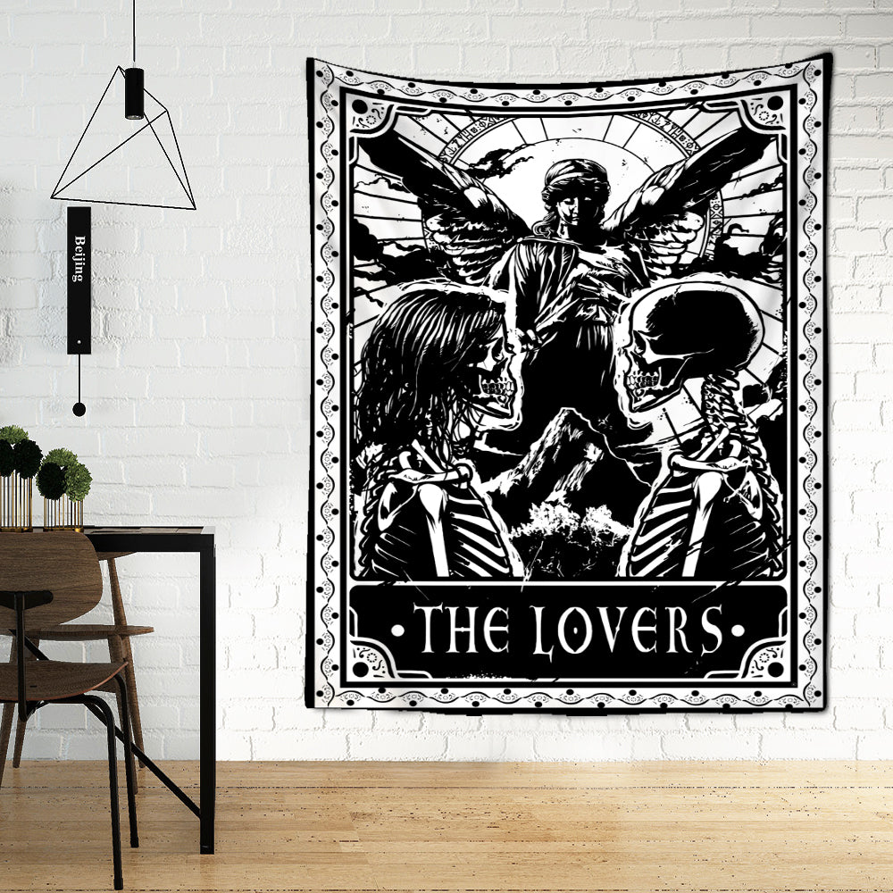 Black Tarot Cards Tapestry Wall Hanging