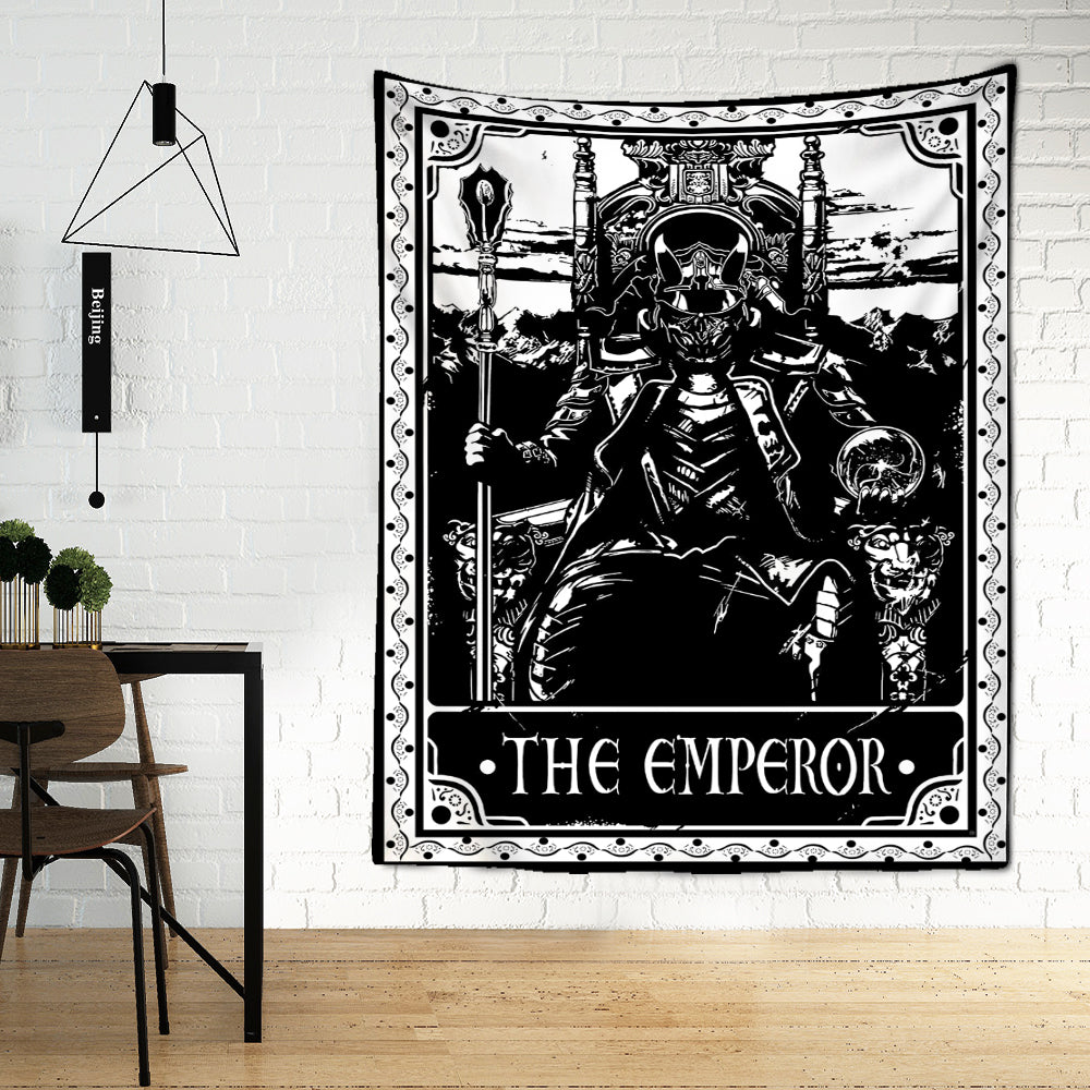 Black Tarot Cards Tapestry Wall Hanging