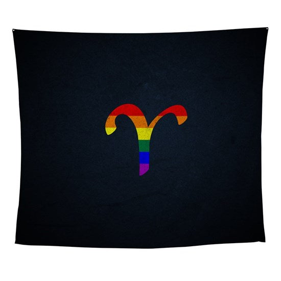 Zodiac Rainbow Tapestry Wall Hanging