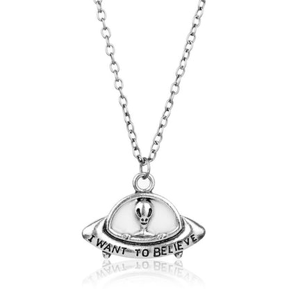 Alien Spaceship Luminous Necklace