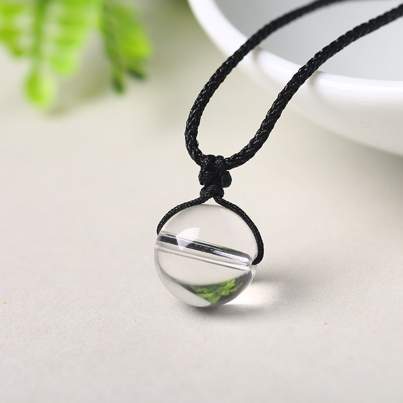 Crystal Sphere Pendant Necklace