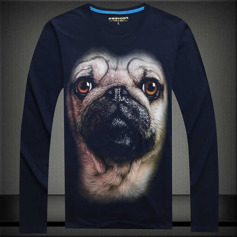 3D Pug Long Sleeve T-shirt