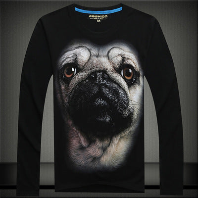 3D Pug Long Sleeve T-shirt