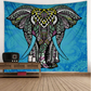 Psychedelic Elephant Tapestry Wall Hanging