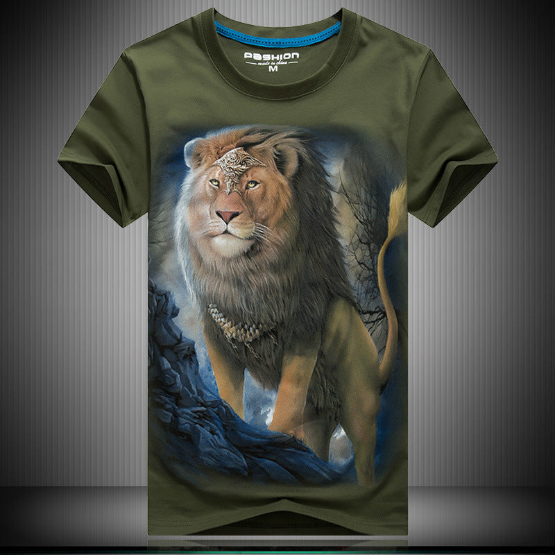 3D Moonlight Lion T-shirt