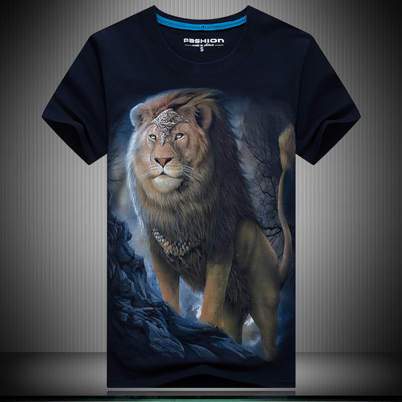 3D Moonlight Lion T-shirt