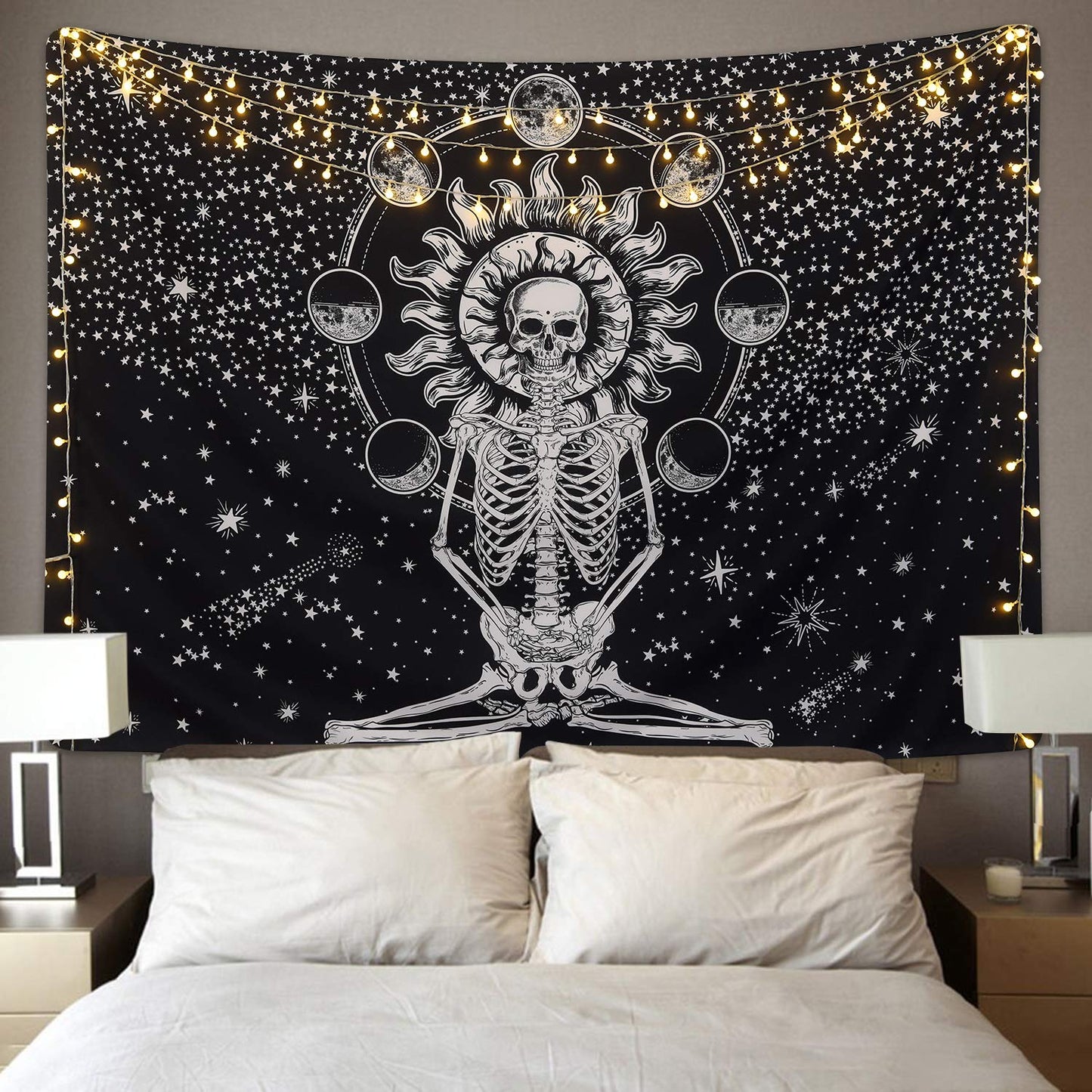 Buddah Skeleton Tapestry Wall Hanging