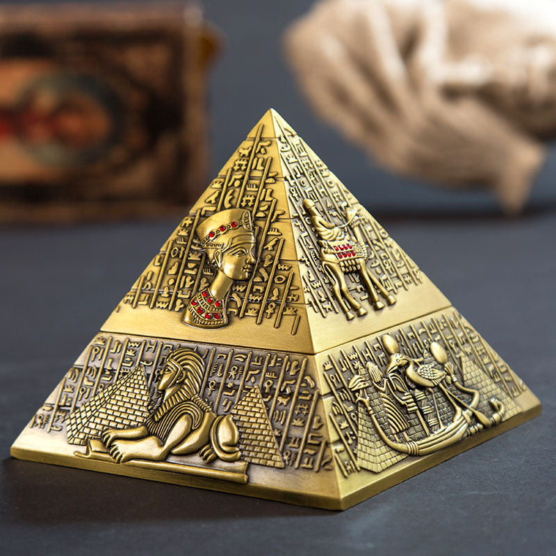 Egyptian Pharaoh Pyramid Hidden Ashtray