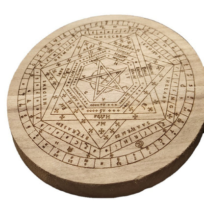 Nordic Pentagram Rune Wooden Board