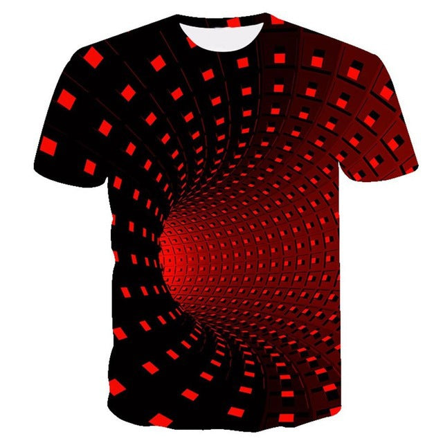 3D Swirl Print T-shirt