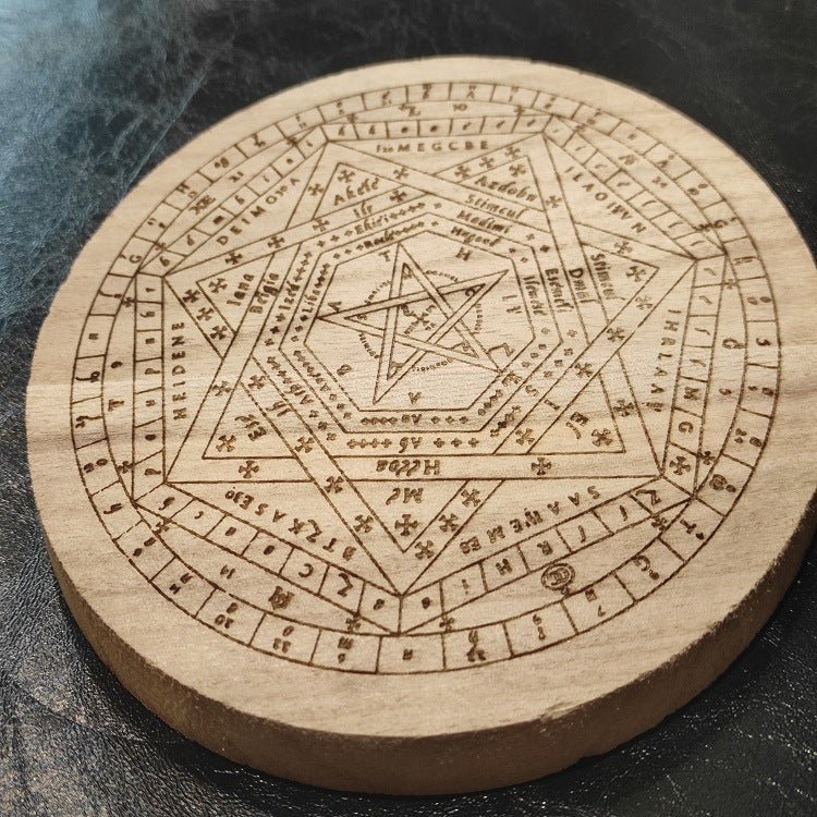 Nordic Pentagram Rune Wooden Board