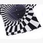 3D Illusion Vortex Printed Button T-shirt