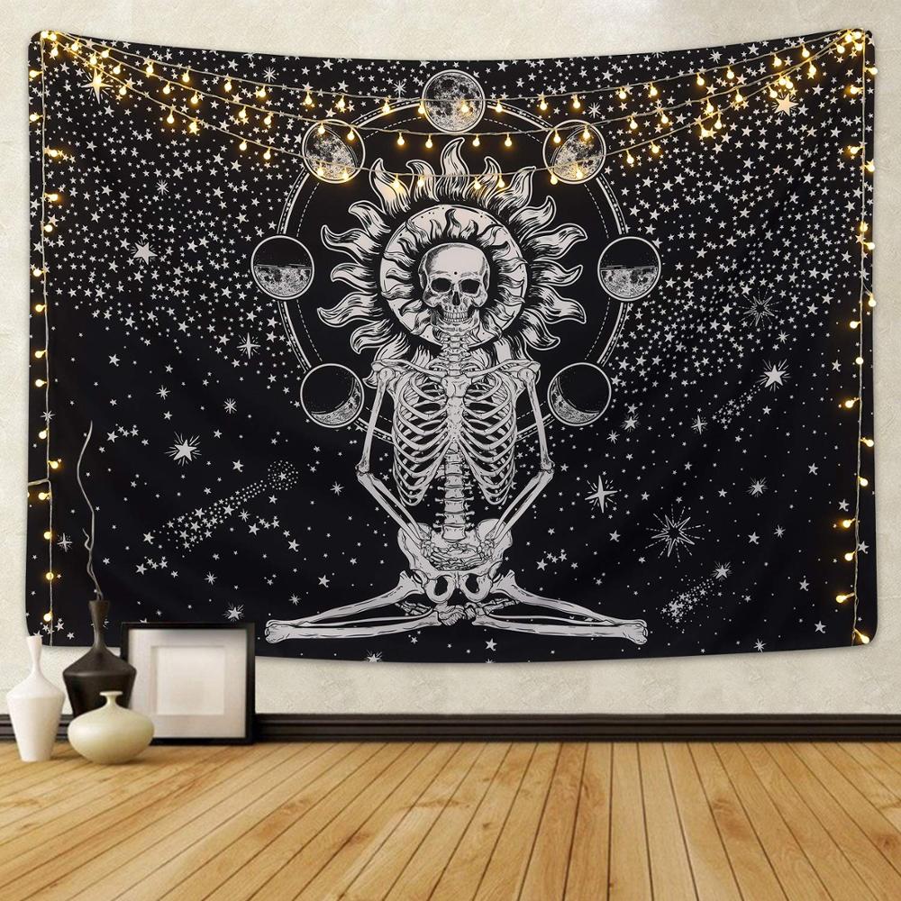 Buddah Skeleton Tapestry Wall Hanging