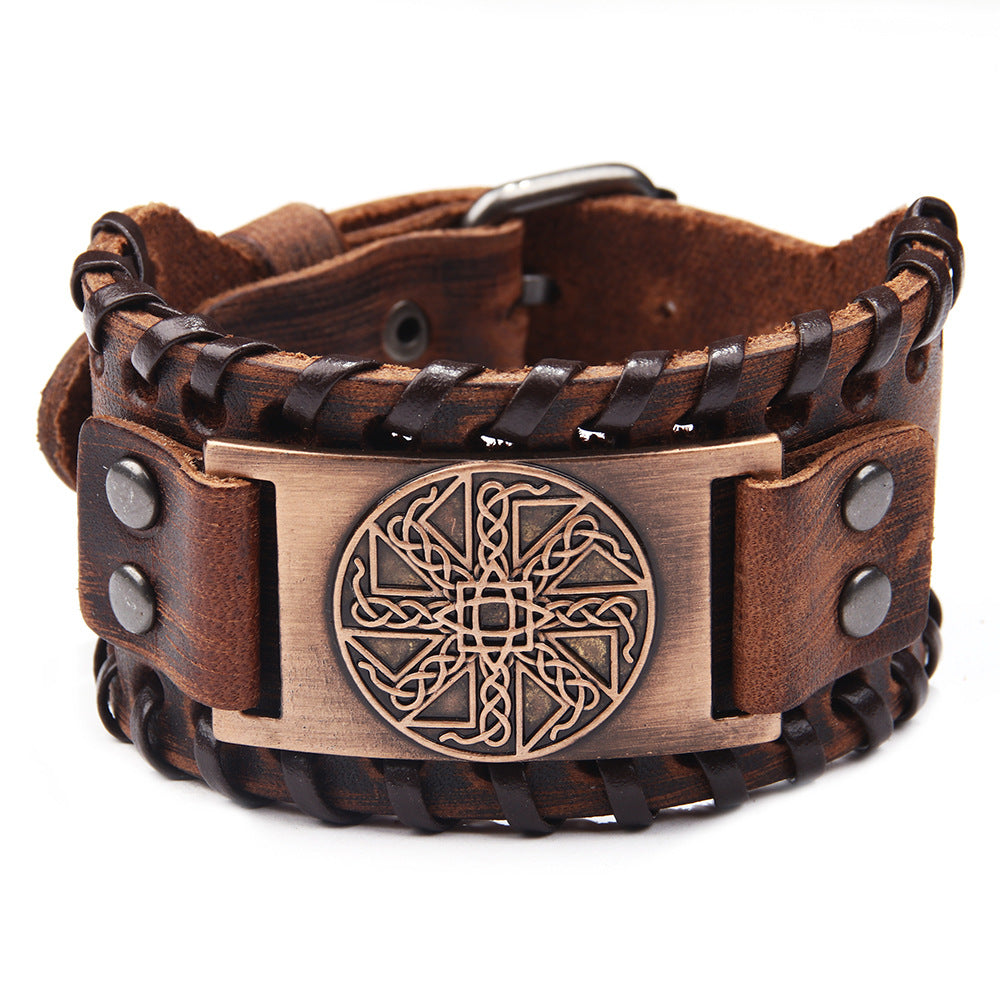 Irish Knot Amulet Leather Bracelet