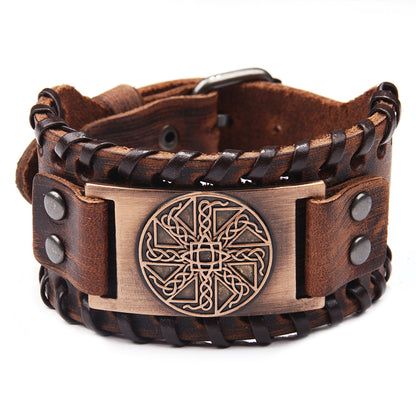 Irish Knot Amulet Leather Bracelet
