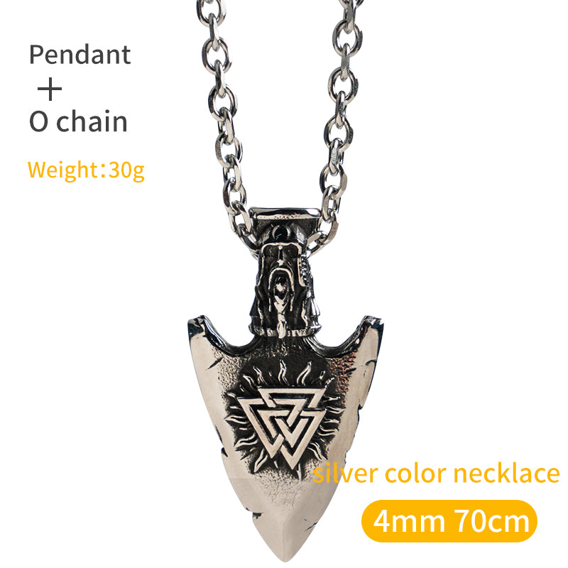 Vintage Nordic Arrowhead Titanium Necklace