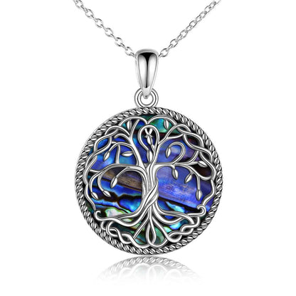 Tree of Life Sterling Silver and Abalone Shell Pendant