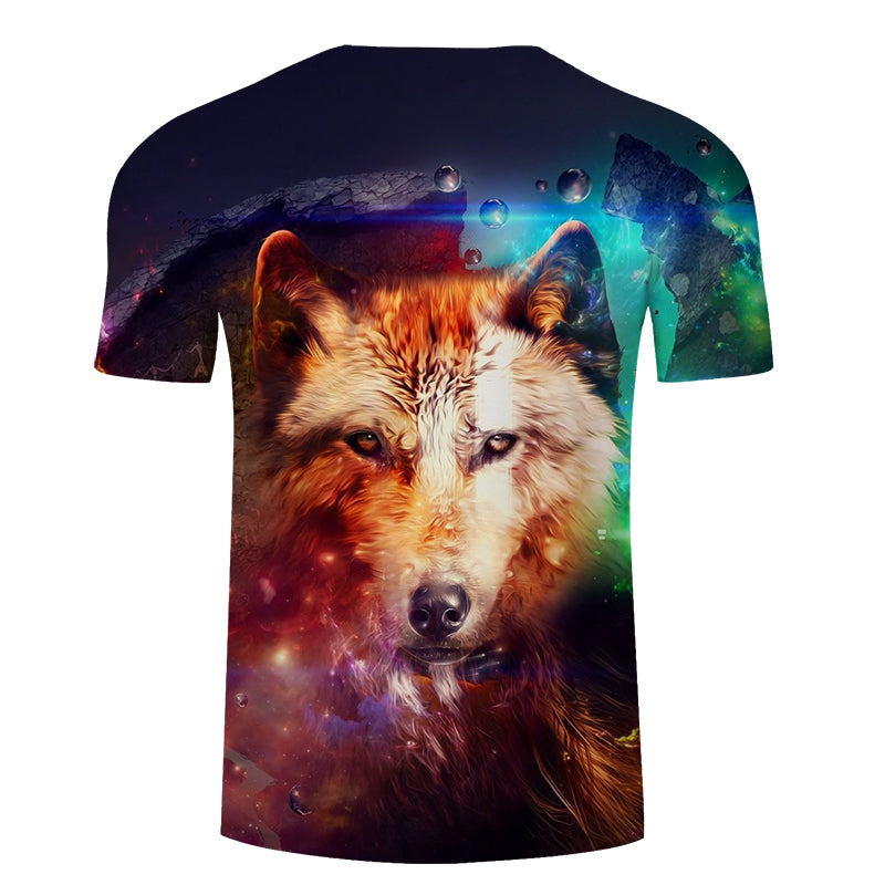 3D Space Wolf T-shirt