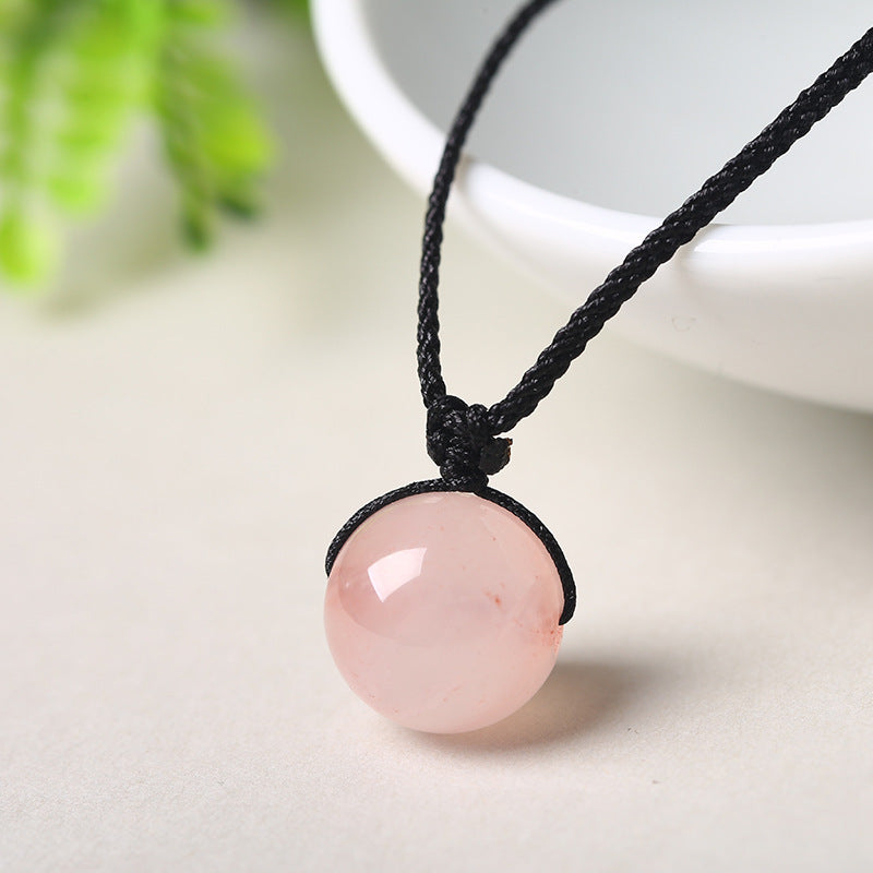 Crystal Sphere Pendant Necklace