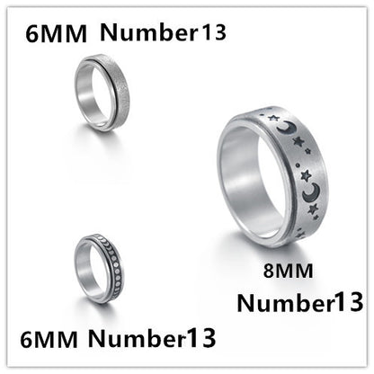 The Stars And The Moon Titanium Rotation Ring